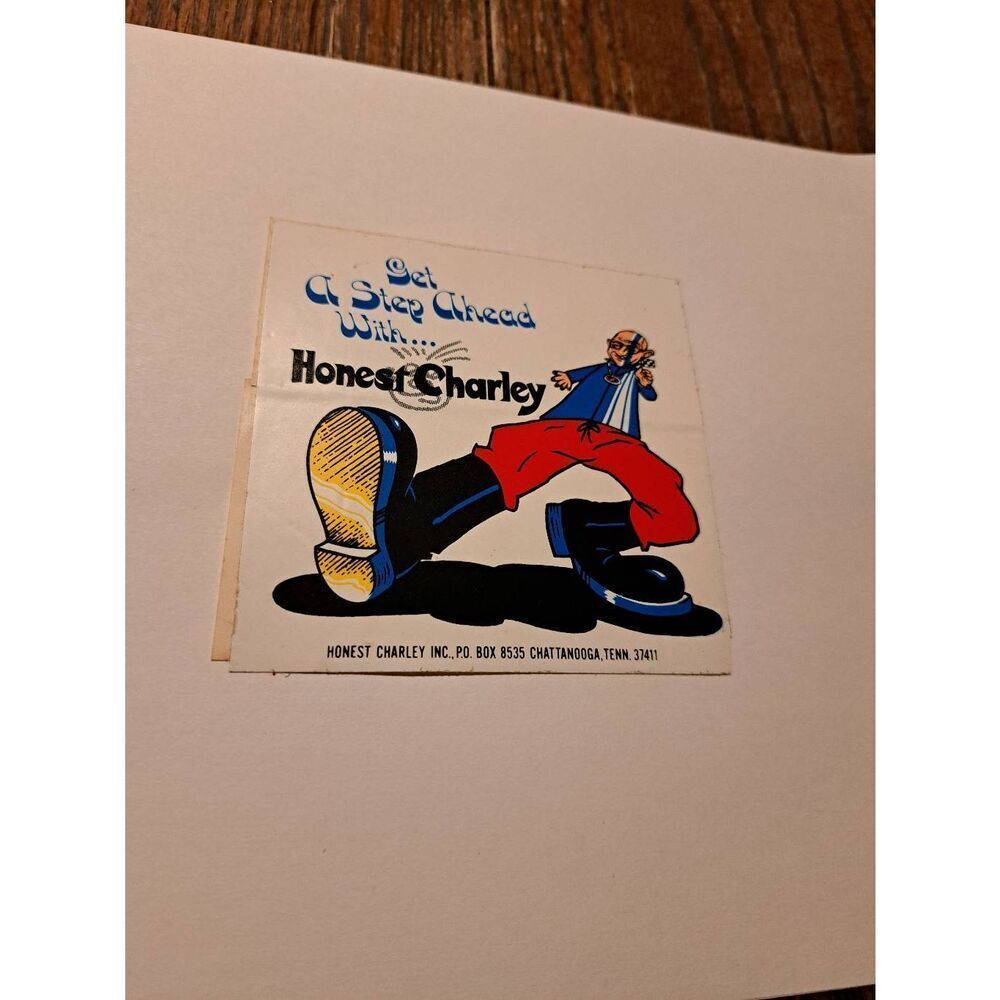 Vintage Original Step Ahead Honest Charley Chattanooga Rat Rod Race Decal Sticke
